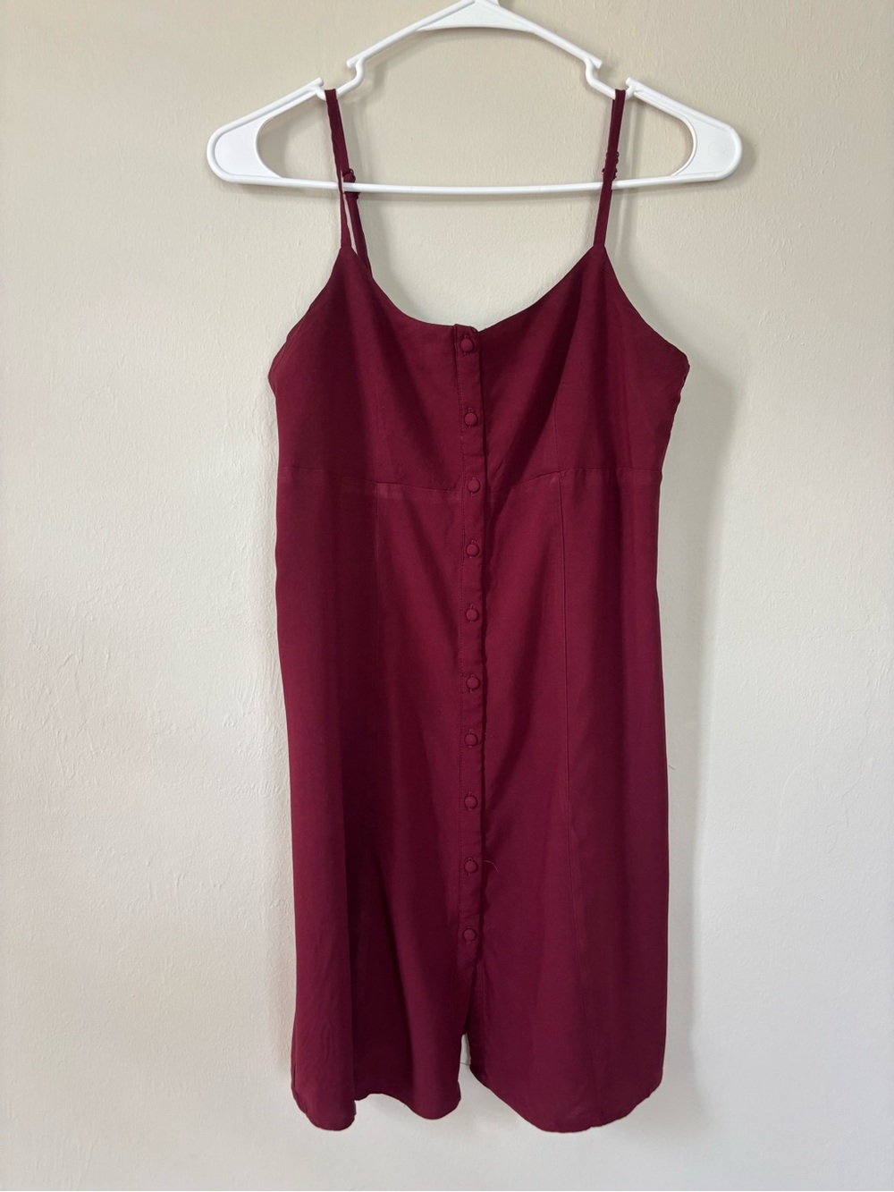 Brandy Melville Dress Women’s Burgundy Red Button Down Adjustable Straps